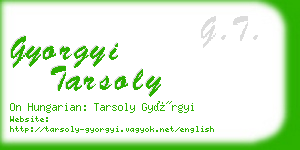 gyorgyi tarsoly business card